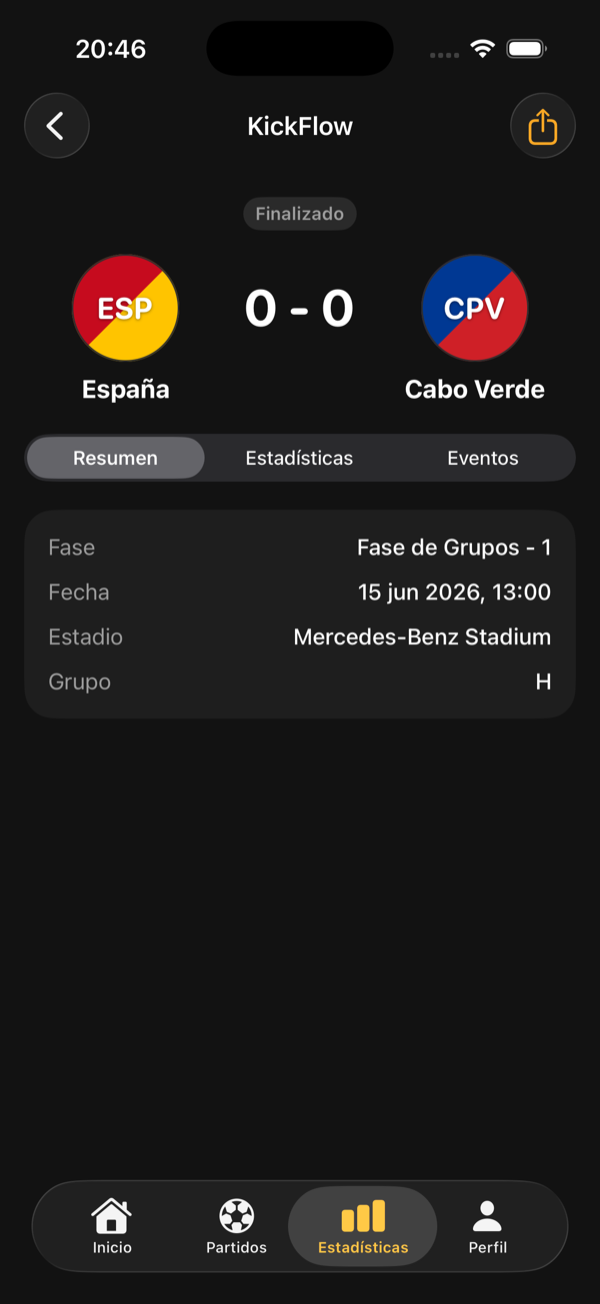 Detalle del partido en directo